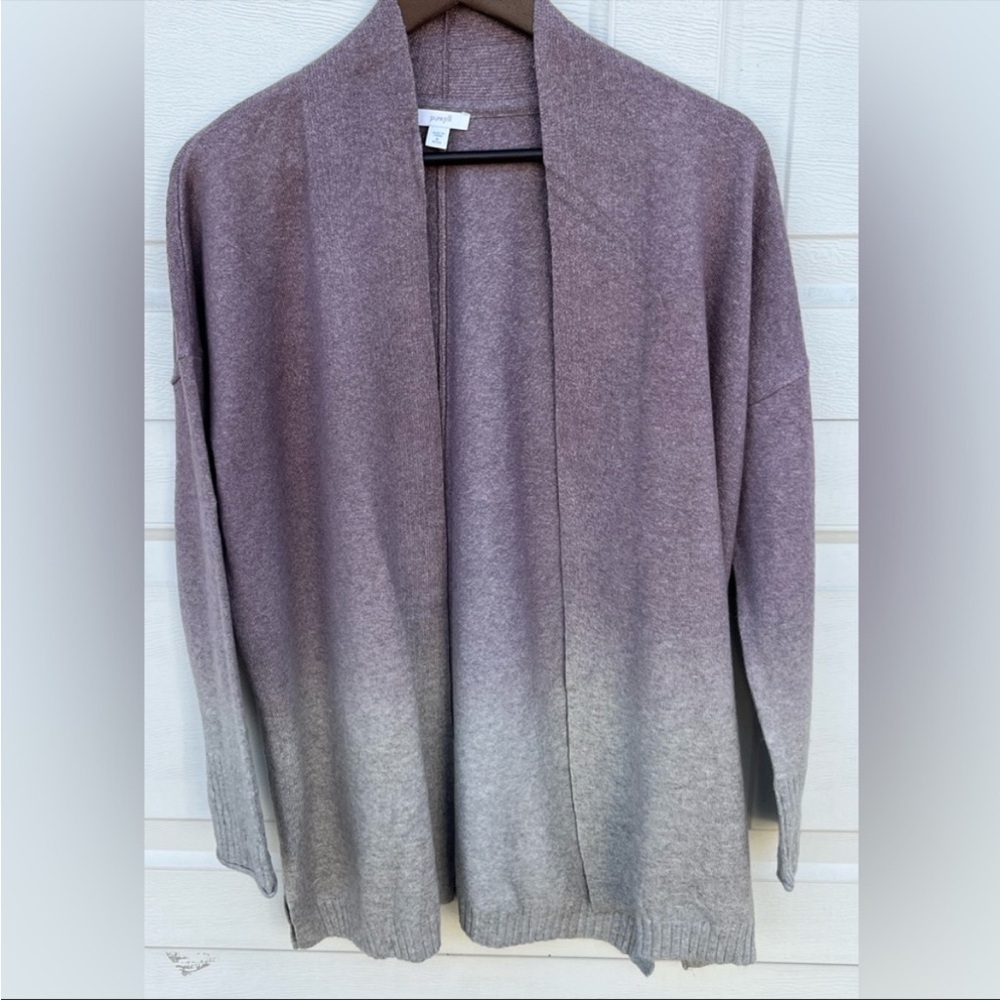 J. Jill Pure Jill Womens Open Cardigan cotton blend M